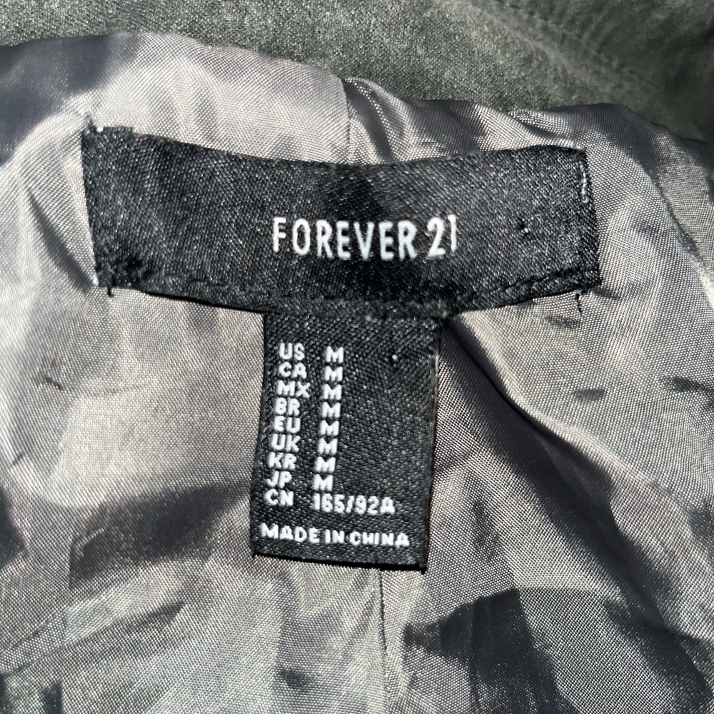 Forever 21 faux leather moto jacket- M - Picture 7 of 9